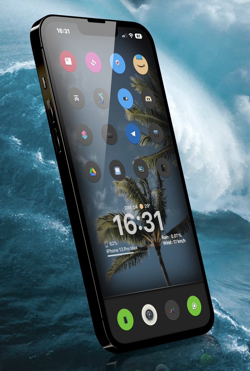 TeboulDavid1's tweet photo. To the beach on #iOS16Beta8 with #ShowApp 🌴🌴🌴
. 
.
🔘 #ShowLive⚡️@SeanKly
🍊 Icons #PaletteRD 
.
.
#ios15homescreen 
@screenshot_pro 
#ios15icons  
#shortcuts 
#Wallpaper me
#iOS16Beta8
#iPhone13ProMax 
#ShowLive🤗 Swa76 https://t.co/bYwCKxRXsN