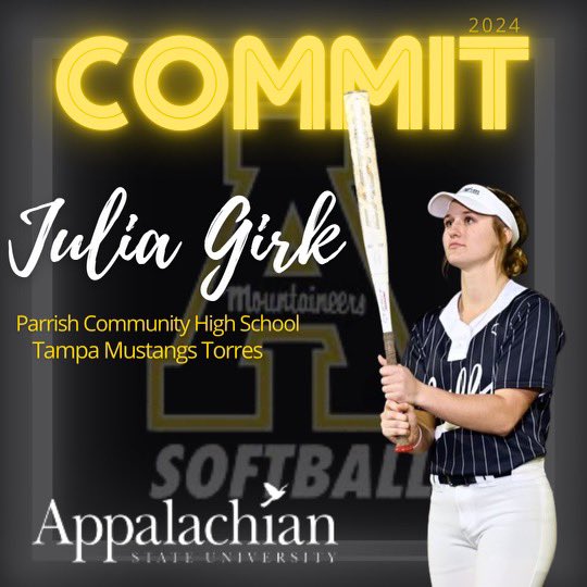 Julia Girk (@girkjulia) on Twitter photo I am excited to announce that I have verbally committed to Appalachian State University! I am thankful for my family, friends, and coaches who have pushed me to be who I am today, and thankful to God who has made this all possible! Go mountaineers! <a href="/espivey02/">espivey02</a> <a href="/TMTStangs/">Richard Torres</a> <a href="/slis23/">Shelly Hoerner</a> I am excited to announce that I have verbally committed to Appalachian State University! I am thankful for my family, friends, and coaches who have pushed me to be who I am today, and thankful to God who has made this all possible! Go mountaineers! <a href="/espivey02/">espivey02</a> <a href="/TMTStangs/">Richard Torres</a> <a href="/slis23/">Shelly Hoerner</a>