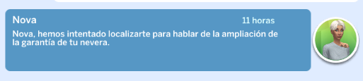 pekesims's tweet photo. Llevaba meses sin entrar a Los Sims 4, no había probado nada de todo lo que han añadido, pero ya veo que algunas cosas como el Conejito Social llevan el sello de calidad de EA/Maxis. Se manda mensajes a ella misma... https://t.co/krxYZDNDcQ