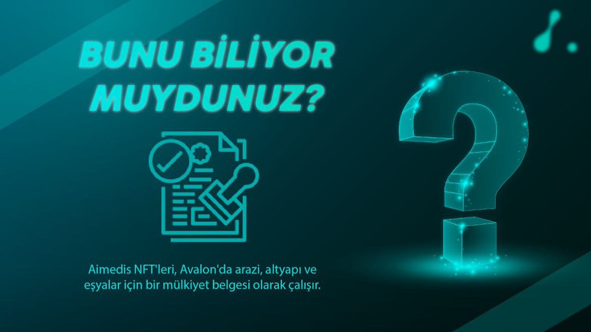 Bunu biliyor muydunuz serimizde bugün 🔥🔥

Token: #AIMX #aimedis  #kripto #altcoin
Teknolojiler: #blokchain #Metaverse #NFT #DeFi #AI
Listelenmeler: #PancakeSwap #ProBitGlobal #BitMart