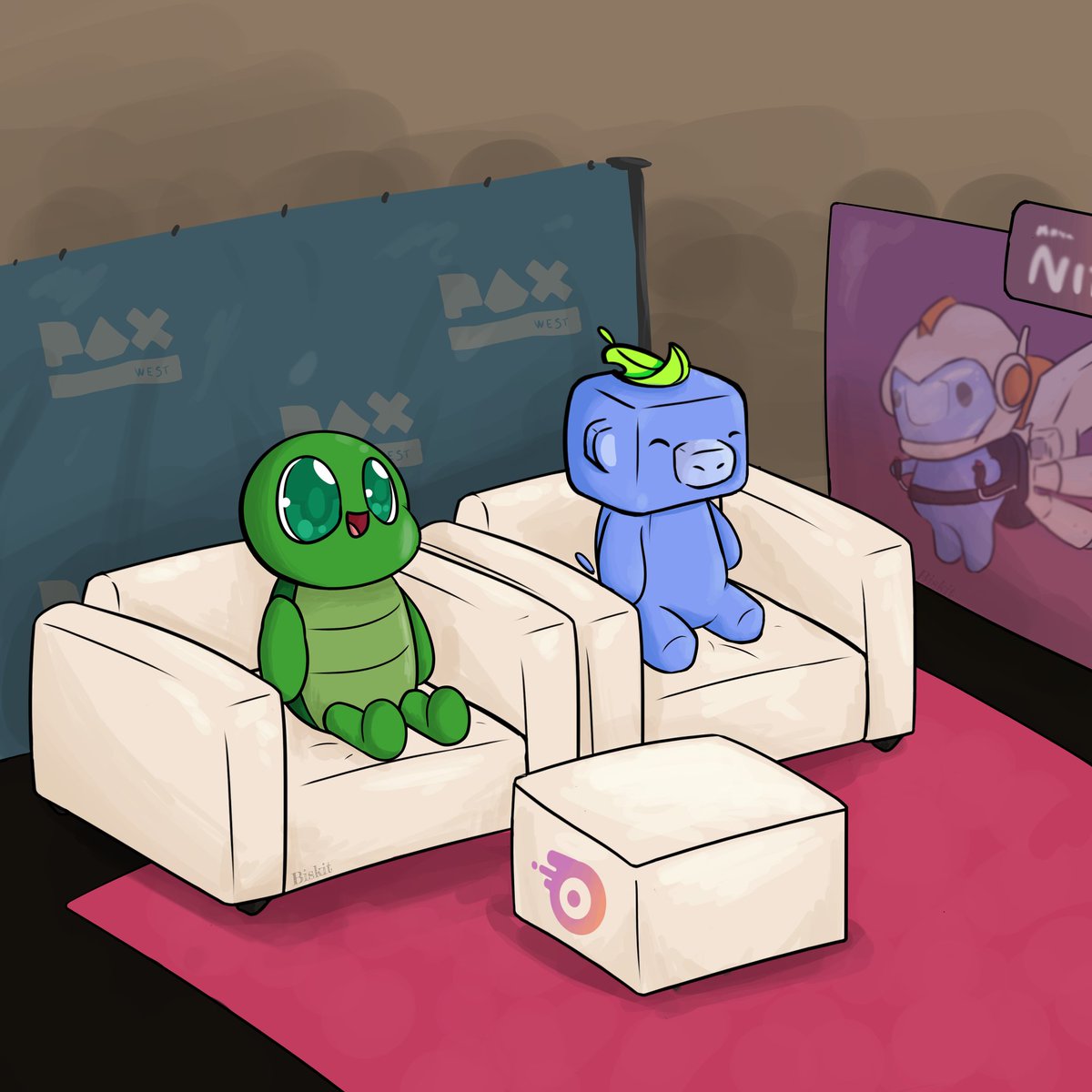 NotTurtle821's tweet photo. Myself and @discord Wumpus at PAX West! Thanks @NotBiskit for drawing it! https://t.co/ERurBr7l8O