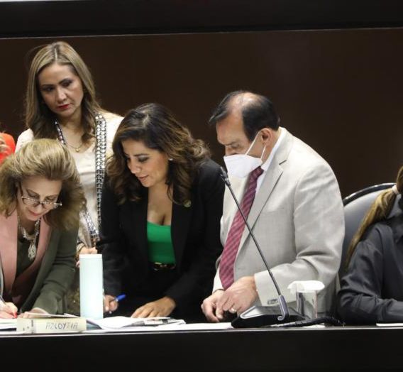 Estoy sumada a la iniciativa de <a href="/OlgaLuzMx/">Olga Luz Espinosa</a> para que se impida que personas con antecedentes de violencia de género ocupen cargos de elección popular 🗳.

Las y los agresores de mujeres, niñas y niños deben vetarse de las urnas.
