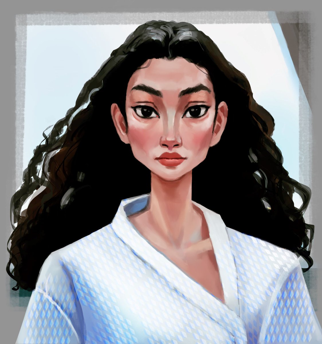 ambitrin's tweet photo. Wavy Haired Girl. #photostudy #portait #procreate  #semirealism  #Caricature #digitalart #stylized #wavyhair #characterart #paintingoftheday #cartoontwt #characterdesign #characterart  #ArtistOnTwitter #arttwt #artshare #artmoots #rtArtBoost #artists #artistsoftwitter https://t.co/UfoHK3CCIe