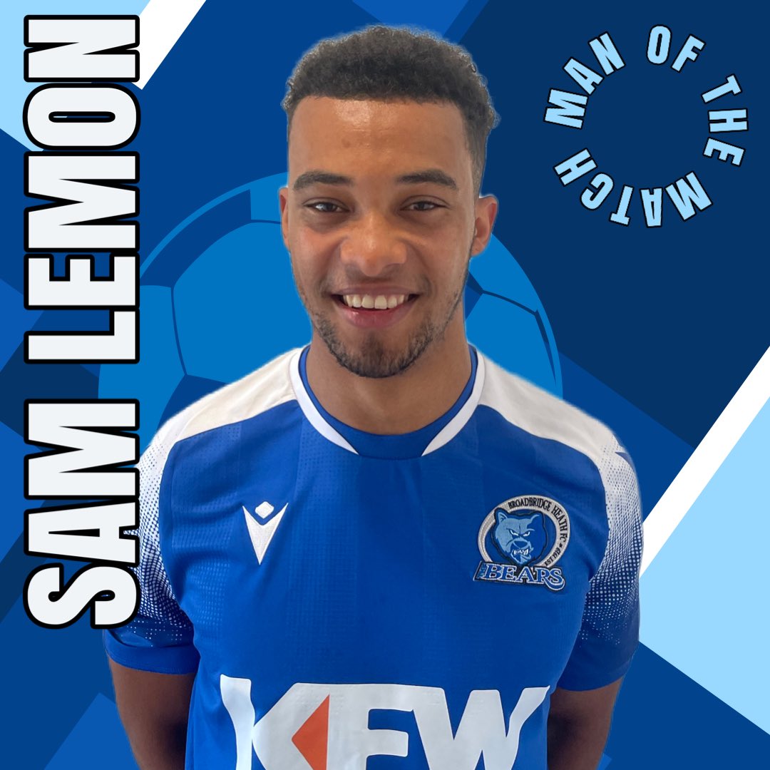 thebearsbbhfc's tweet photo. 🏆 MAN OF THE MATCH 🏆

🔥 Lemon’s on fire 🔥

It’s back to back for Lemon who was voted as our man of the match yesterday for his performance and brace against Crawley Down Gatwick.

@samlemon991 https://t.co/TOsrWtNRyn