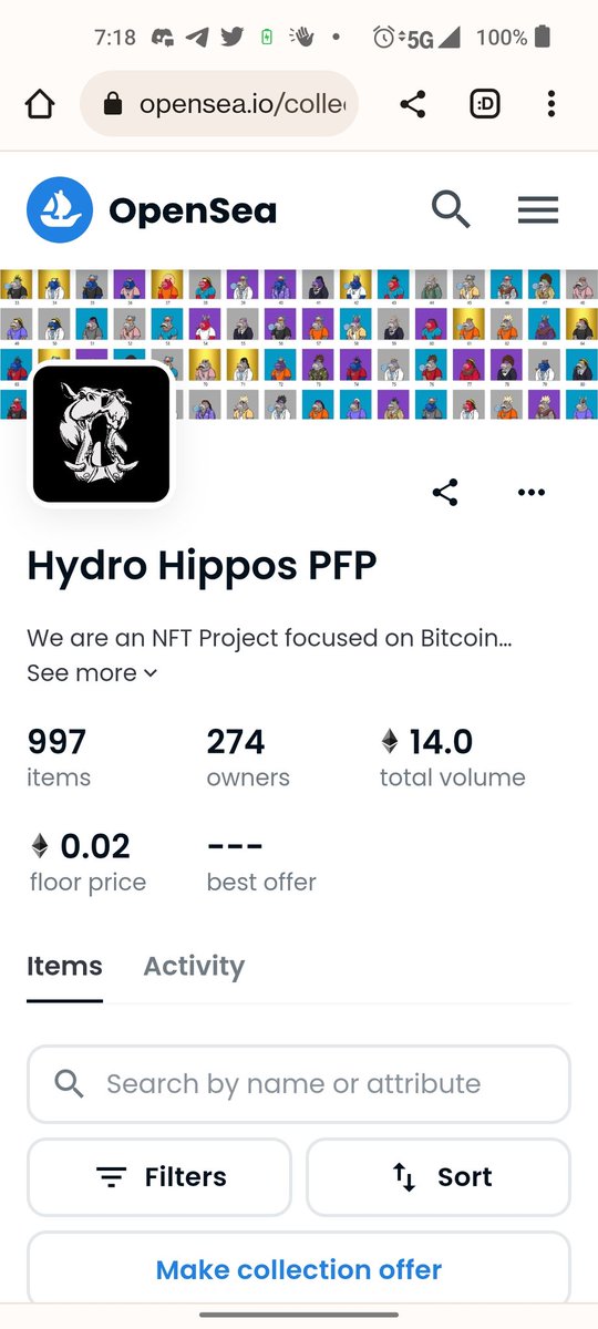 HydroHippos's tweet photo. NOT ONLY did #HydroHippos just clear 14 ETH on an open mint, but we have already sold 40 Hydro Miner Seed sales into our Main Collection! LFG!! https://t.co/wciQykY2nD
