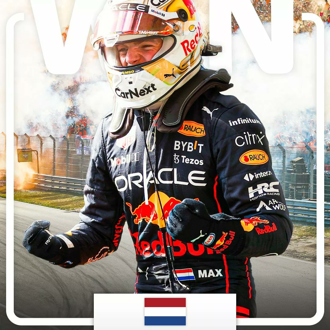 Nog steeds 100 % score voor <a href="/Max33Verstappen/">Max Verstappen</a> op #Zandvoort #DutchGP