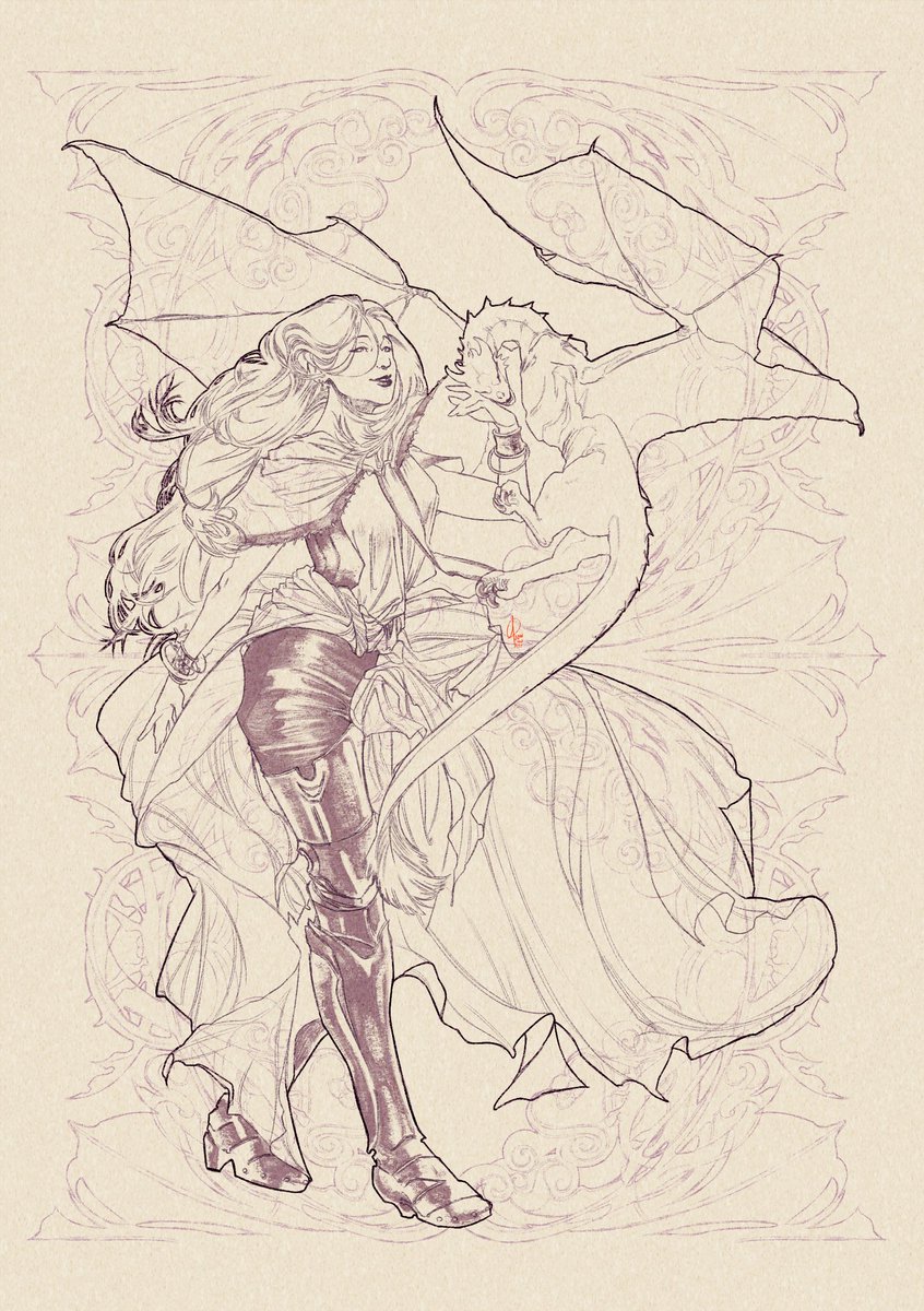 While I clean, work and wait for the Amazon delivery, here's

[ 커미션 ] D&amp;D - Giseth
 
Another character commission for <a href="/ReneeRienties/">Renee Rienties</a> ♡
<a href="/Wizards_DnD/">Dungeons & Dragons</a> 
#DnD #art #artwork #drawings #sketch #sketchbook