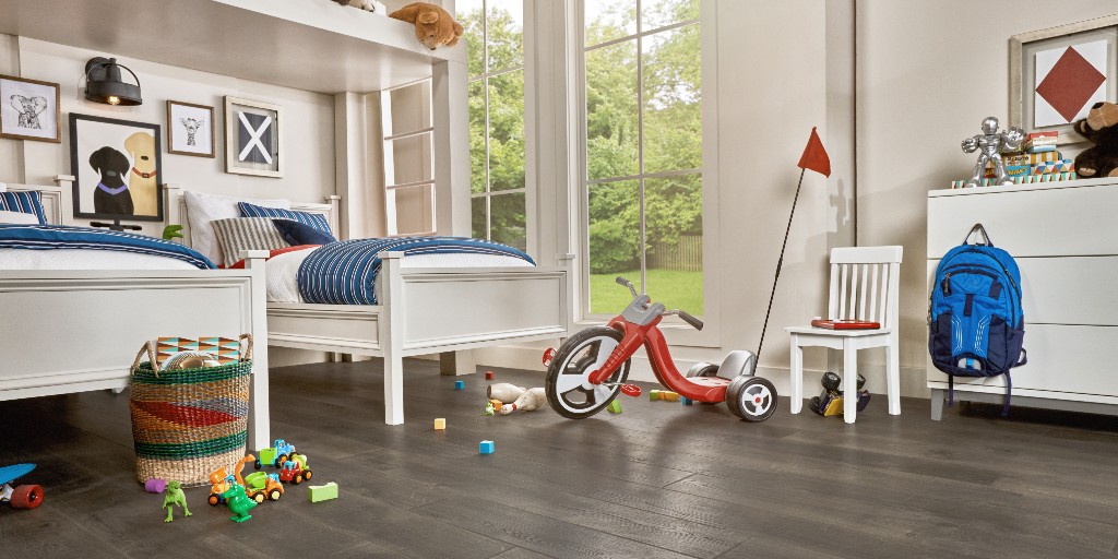 pergo's tweet photo. From falling blocks during the collapse of an incredible tower, to water or a tricycle's wheels. You need #flooring that can handle everything. PERGO's #TimberCraft floors are built to be lived on. #Kids #floors #Pergo #durable #lifegoesonit #laminate #flooring #waterprooffloors https://t.co/UG0HNVMJgx