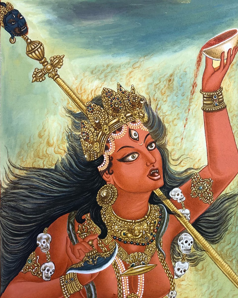 lama_thanka's tweet photo. Vajrayogini the female personification of enlightenment and energy.

.
.
.
.
.

#Thangka #thankapainting #himalayan #art #tantra #vajrayana #vajrayogini #yogini #dakini #dakas #skydancer #khandro #lamathankapaintingschool #mindfullness #emptiness #livingheritage #heritage #sacred https://t.co/BdpdvpcOTS