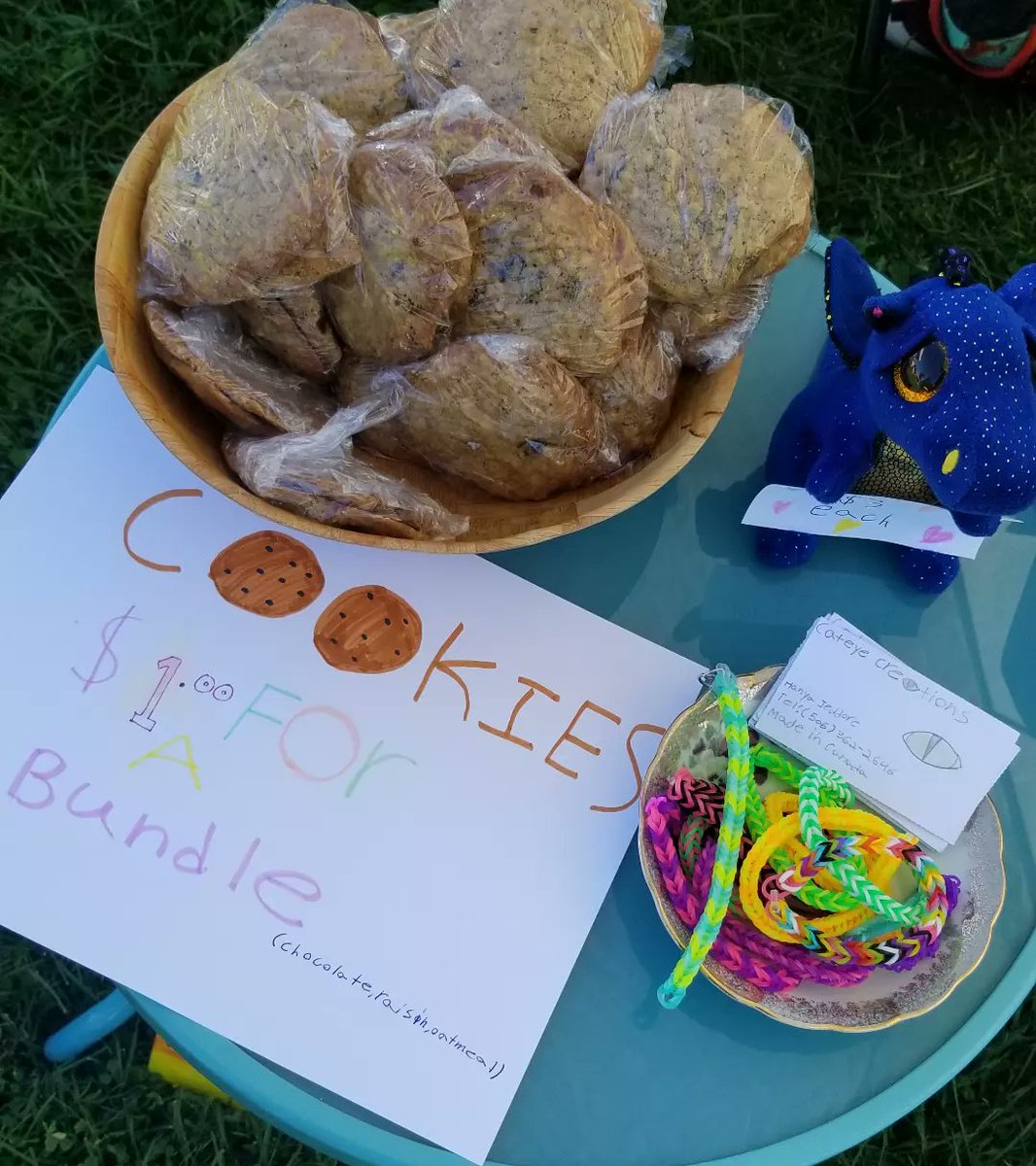 MamaClothThings's tweet photo. Hanya has cookies! Oatmeal Raisin Chocolate Chip! $1.00/2pk #GagetownFarmersMarket 11am-3pm https://t.co/DLWpywOLD5