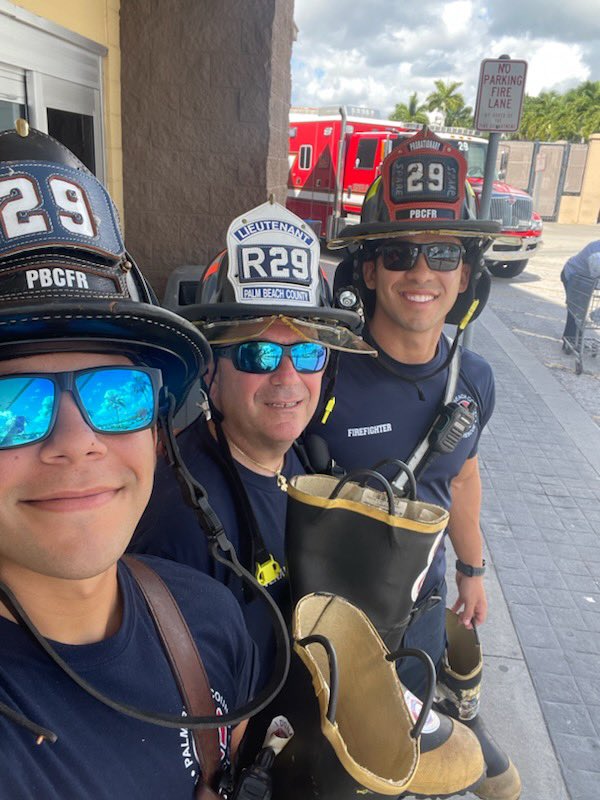 PBCFR's tweet photo. We are all over town! Come out and say hi! Your local firefighters are out all weekend collecting for the Muscular Dystrophy Association to help local families battle this disease. #MDABootDrive 2022 ! https://t.co/VLOA2mnGk3