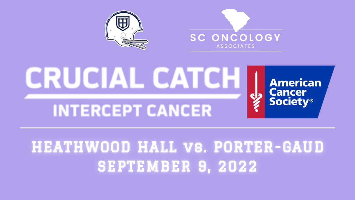 HeathwoodFB's tweet photo. PURPLE OUT! @PG_FBL vs @HeathwoodHall The @NFL has partnered with @AmericanCancer for their Crucial Catch Campaign. The emphasis is to CATCH cancer through early detection. Lavender is the color ribbon supporting those fighting all types of cancer. #CrucialCatch @AthleticsHHES https://t.co/nG3C1CIxcM