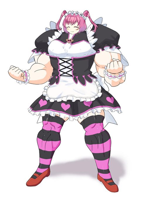 skebより。#筋肉娘化 