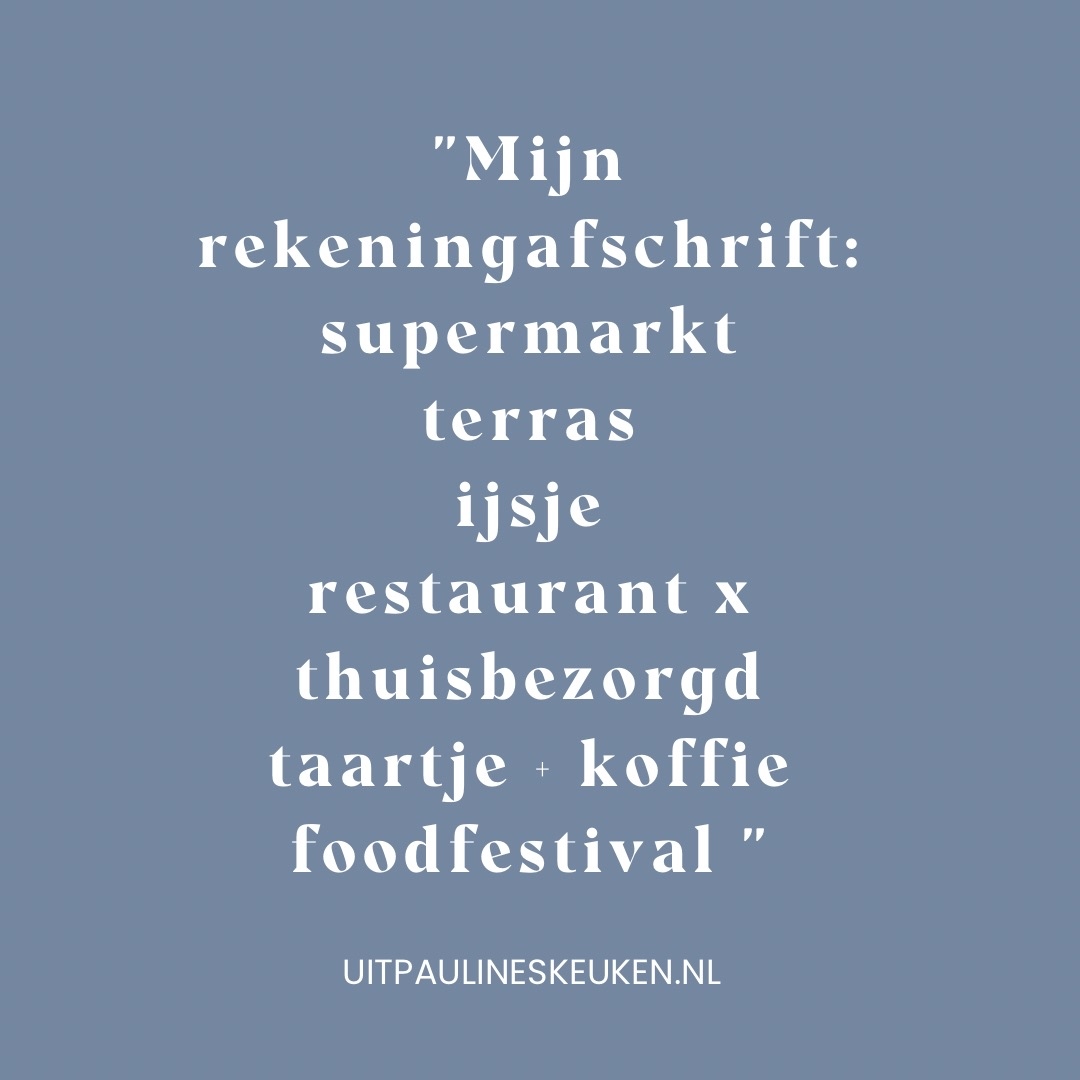 paulineskeuken's tweet photo. Waar geef jij je geld aan uit?
#foodquote #foodiesbelike #nevernoteating #uitpaulineskeuken https://t.co/0UtgzBti5p