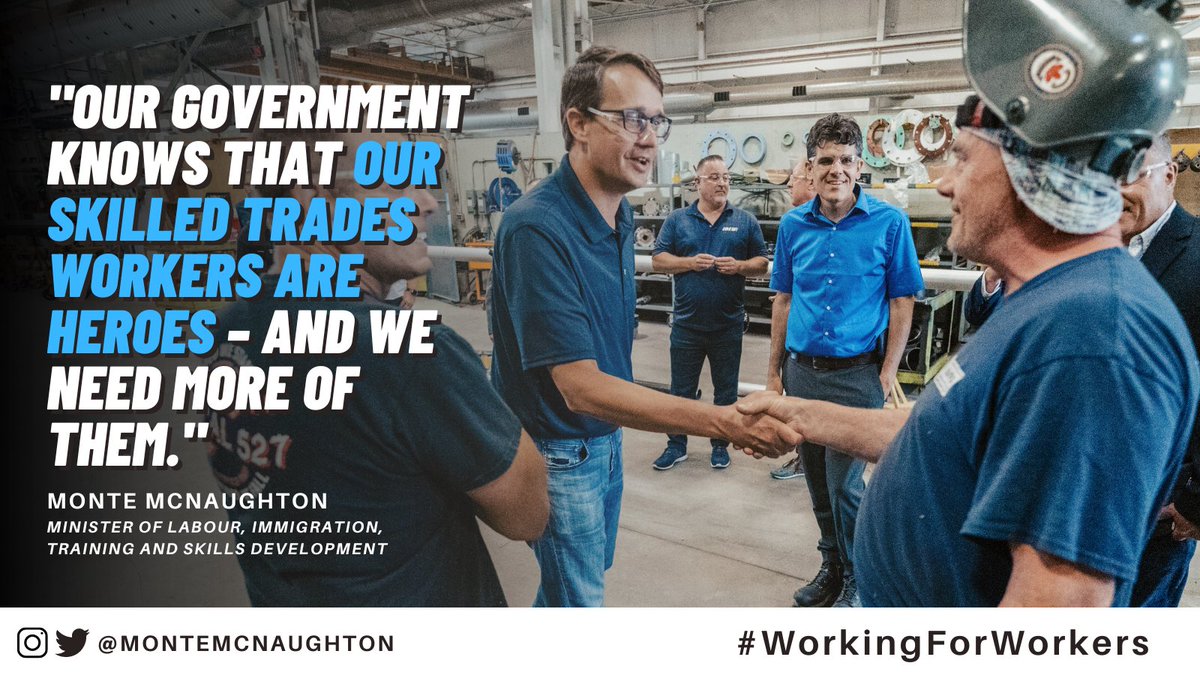 MonteMcNaughton's tweet image. Our government is committed to spreading opportunity and getting more boots on the ground so we can build a better, stronger Ontario. #ONpoli #WorkingForWorkers #EverydayHeroes