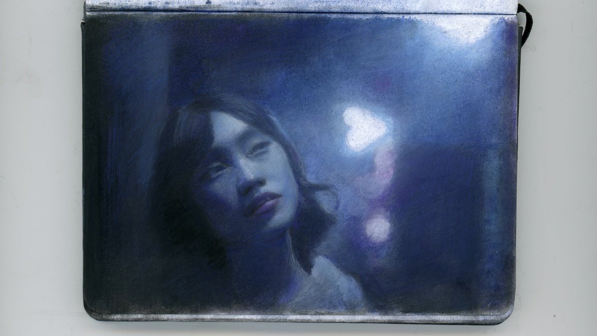 mec_au_fusain's tweet image. Pastel drawings in my sketchbook