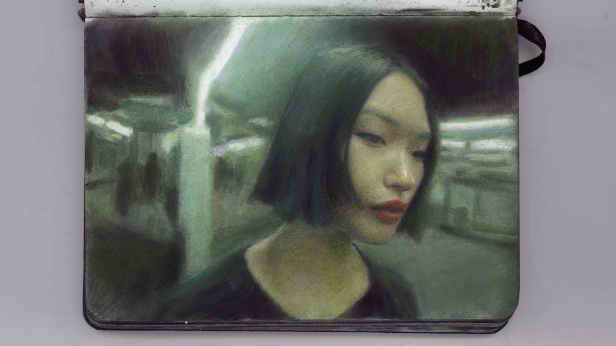 mec_au_fusain's tweet image. Pastel drawings in my sketchbook