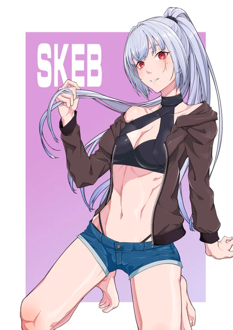 Skeb納品させて頂きました。差分希望とのことだったので、差分はフォルダ分けしました。ラフも入れたので確認だけして頂けると嬉しいです。 