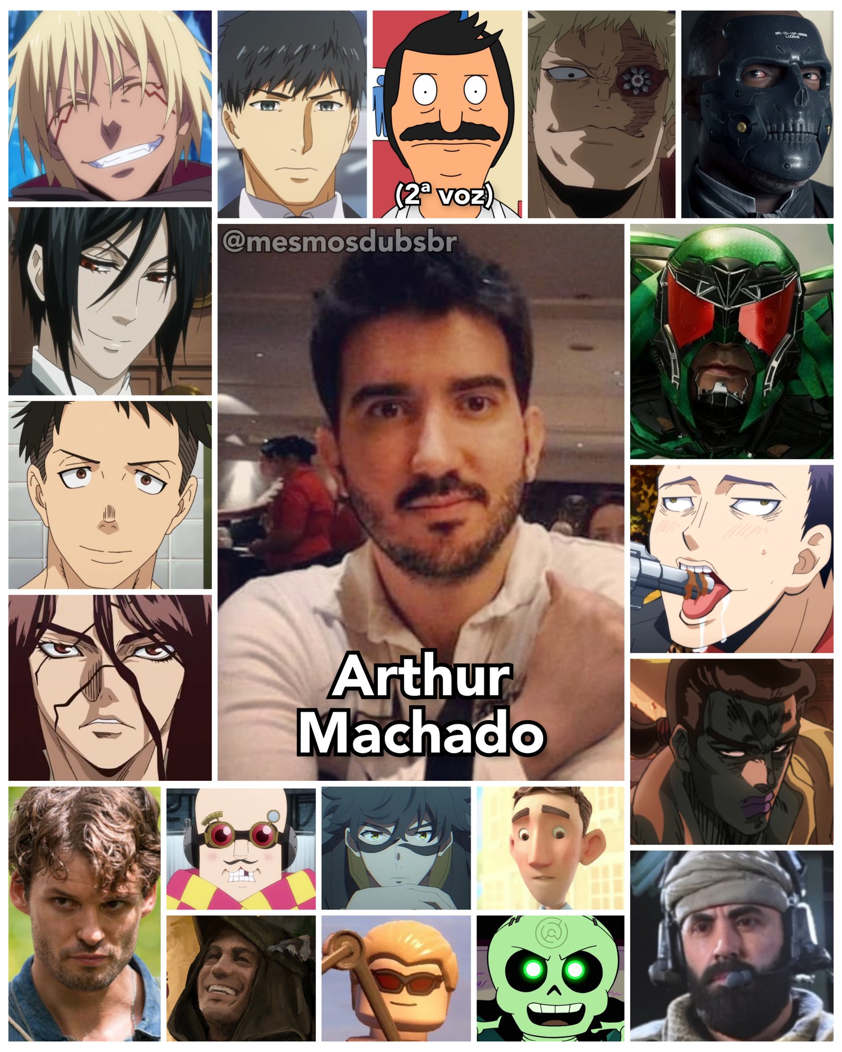 Personagens Com os Mesmos Dubladores! on X: Uma voz fantástica, e também  um excelente diretor de dublagem e localização de games, Arthur Machado  esbanja um currículo pra poucos! Arthur dubla o Veldora