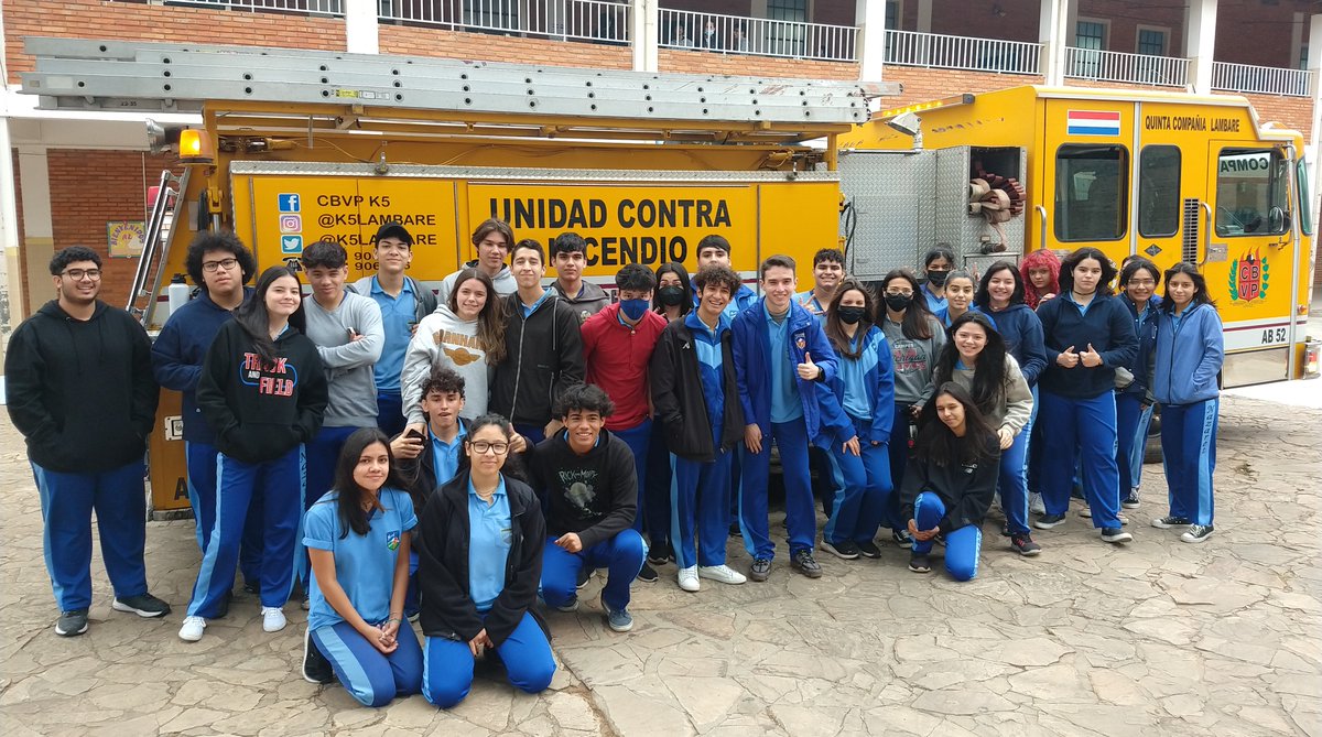 El Cuerpo de Bomberos Voluntarios del Paraguay visitó nuestro colegio, con la campaña de prevención de incendios forestales "No enciendas una tragedia" Agradecemos a <a href="/BomberosK5/">Bomberos K5 Lambaré - CBVP</a> lo compartido con nuestros estudiantes y el servicio que realizan en nuestra ciudad.