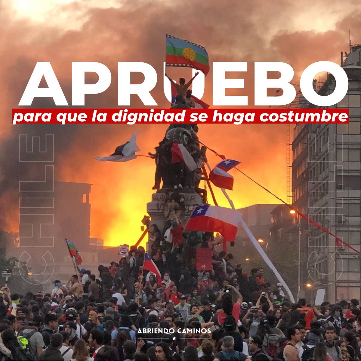 #Chile: Apruebo para que siga el proceso de cambio y por la derrota de la derecha

El día de hoy es una fecha decisiva para el pueblo chileno. Se vota el texto Constitucional elaborado por la Constituyente parida de la gigantesca rebelión de Octubre.

#ChileVotaApruebo