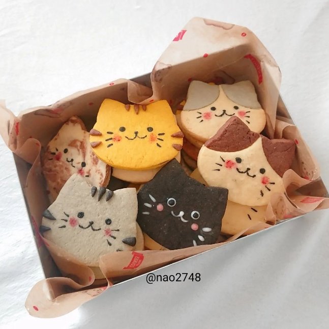 Cat cookies made by nao2748
