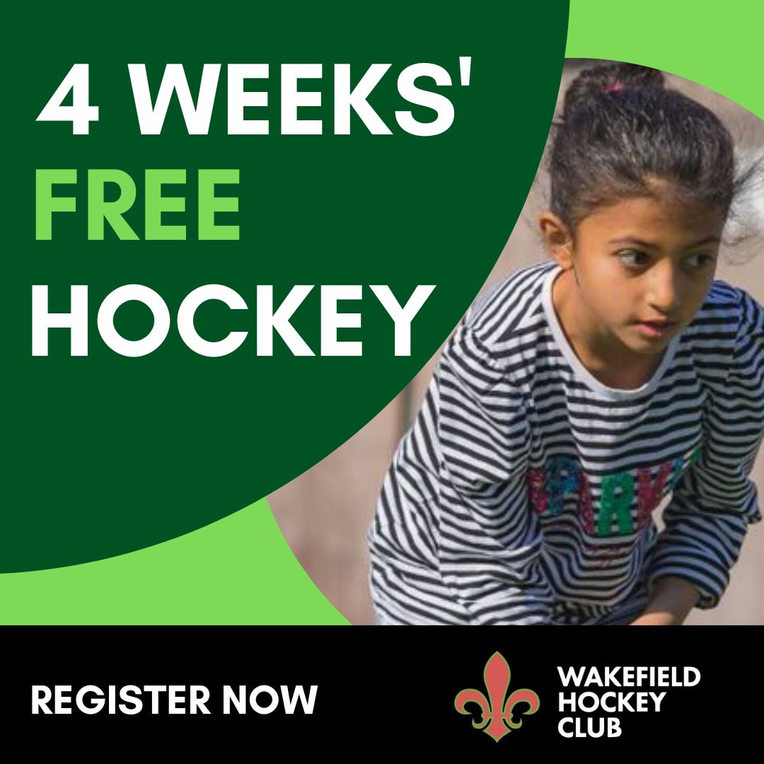WakefieldHockey's tweet photo. This could be a game-changer for your daughter, son or grandchild. Try hockey for FREE for 4 weeks at Wakefield Hockey Club. No experience or equipment needed. See full offer and REGISTER now at https://t.co/R3DXk74lLw https://t.co/UjEMIbXV8S