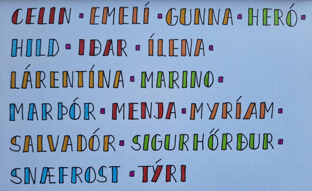 NordicNames's tweet photo. 16 names were added to the List of approved #Icelandic names in July/August. No name was rejected. 
https://t.co/3bUdzFqgUC https://t.co/zpxXbzQEsZ