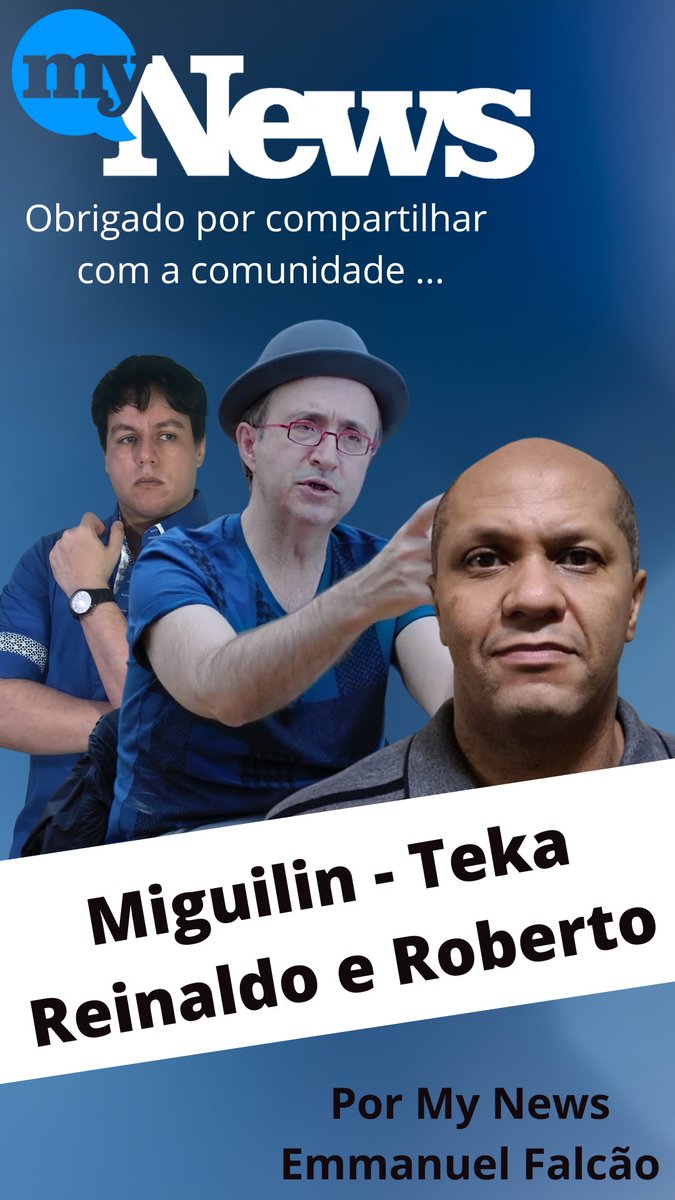 Obrigado <a href="/CanalMyNews/">MyNews</a> por compartilhar com a comunidade.

Comunicação plural e liberdade de expressão é no MyNews 👏🏻