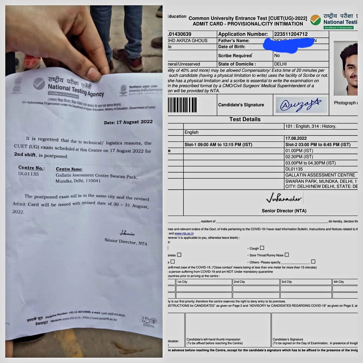 AkrzaG's tweet photo. @manashTOI Humara to admit card bhi nhi aaya hum kya kare. @DG_NTA  #cuet #cuetug 
#CUETSCAM @dpradhanbjp https://t.co/gKEKqjt2P5