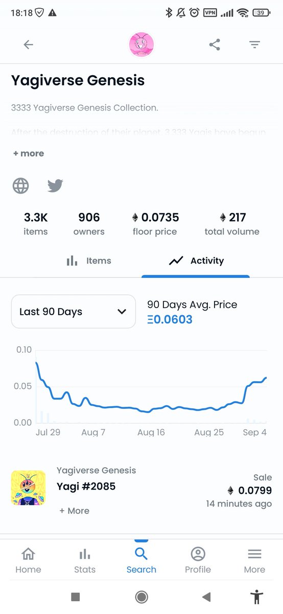 crodapp's tweet photo. Joined @Yagiverse few days ago:

1) Floor 2x since then
2) Each Yagi generates nanobs, which can be used in upcoming marketplace to pay for WL and blue chip NFTs
3) Automatically got WL for upcoming free nft collection @YagiWaifus
4) Alpha calls in Discord

💕

#NFT #NFTGiveaways https://t.co/nfNx5skBvh