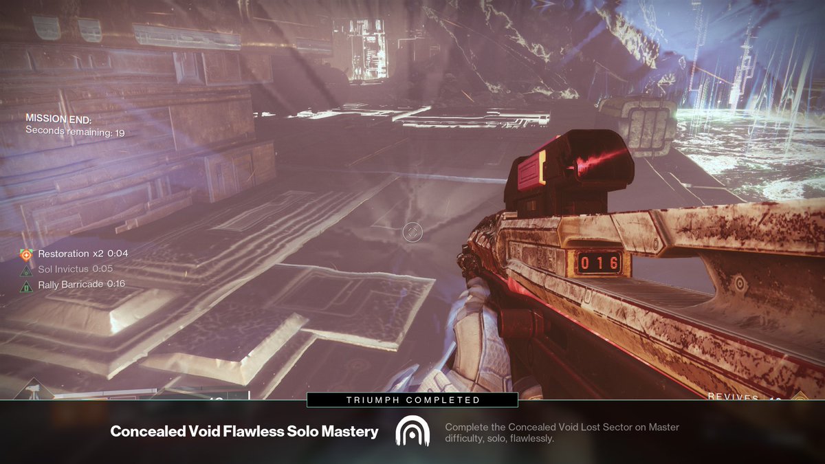 sc0nesandc0ffee's tweet photo. First ever solo master lost sector and I managed a flawless! πππ
#flawless #solo #masterlostsector #destiny2 https://t.co/YlhRdftjXN