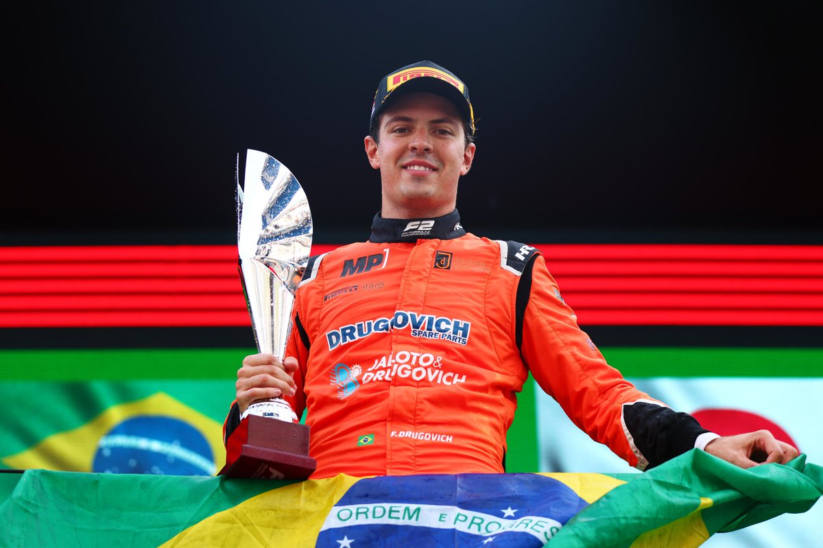 CarBBonGP's tweet photo. #F2
Felipe Drugovich WINS in Holland!! 🏁🇳🇱
The Brazilian driver is near to take the championship! 🎖️🇧🇷
Verschoor takes P2 at home and Iwasa finished P3! 🏆❕
#DutchGP 🇳🇱 https://t.co/44UApHUBzZ
