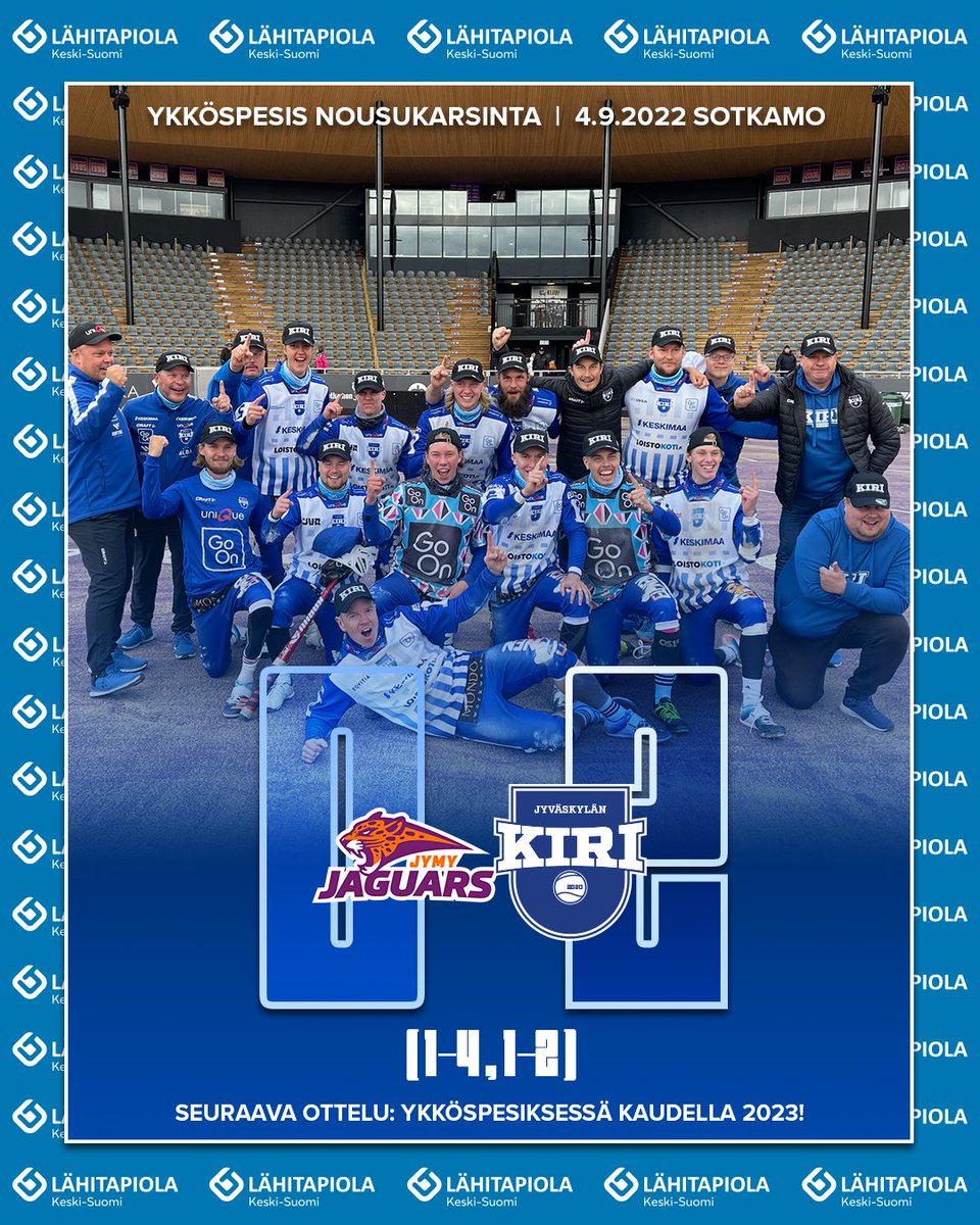JKLKIRI's tweet photo. 𝐕𝐎𝐈𝐓𝐓𝐀𝐌𝐀𝐓𝐓𝐎𝐌𝐀𝐓!🔥

20 ottelua 20 voittoa ja suomensarja pelattu läpi! Jyväskylän Kiri nousee tällä päivämäärällä Ykköspesikseen. Ottelutuloksen vakuuttaa LähiTapiola Keski-Suomi.

𝐍𝐲𝐭 𝐣𝐮𝐡𝐥𝐢𝐭𝐚𝐚𝐧 - 𝐊𝐢𝐫𝐢 𝐨𝐧 𝐢𝐫𝐭𝐢!💥

#jklkiri #kirionirti #pesis https://t.co/JNPCfthE08