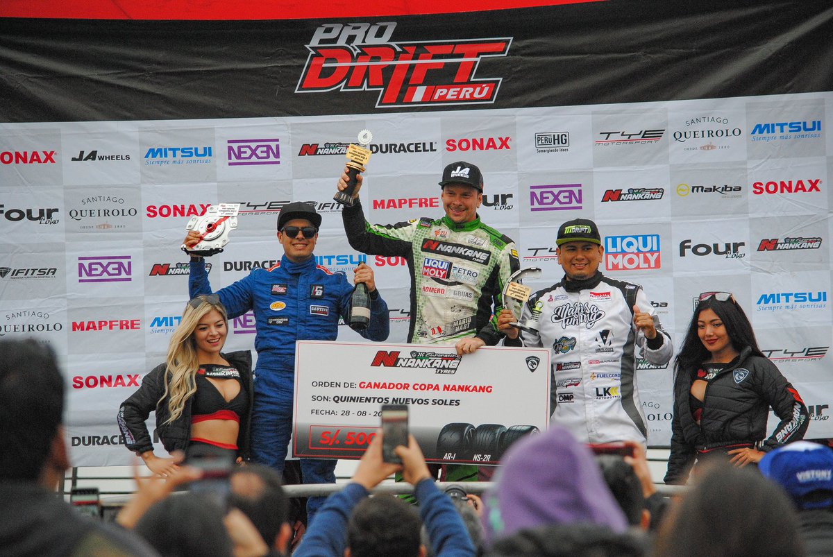 ChatoTuerca's tweet photo. Ganadores de la categoría #pro2 2da fecha del Campeonato #prodrift copa #NANKANG ...
1er @mario_hart
2do Nicolás Orihuela
3er Marcio Penadillo https://t.co/blo9eYQ9Lb
