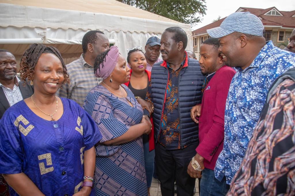 RailaOdinga's tweet photo. Mt Kenya East it has been today. Bonding conversations, strengthening grassroots, building our One Kenya. 

Martha and I also took the opportunity to thank Ameru for their support and the votes they gave us. 

#Imewezekana https://t.co/875AluVtTY