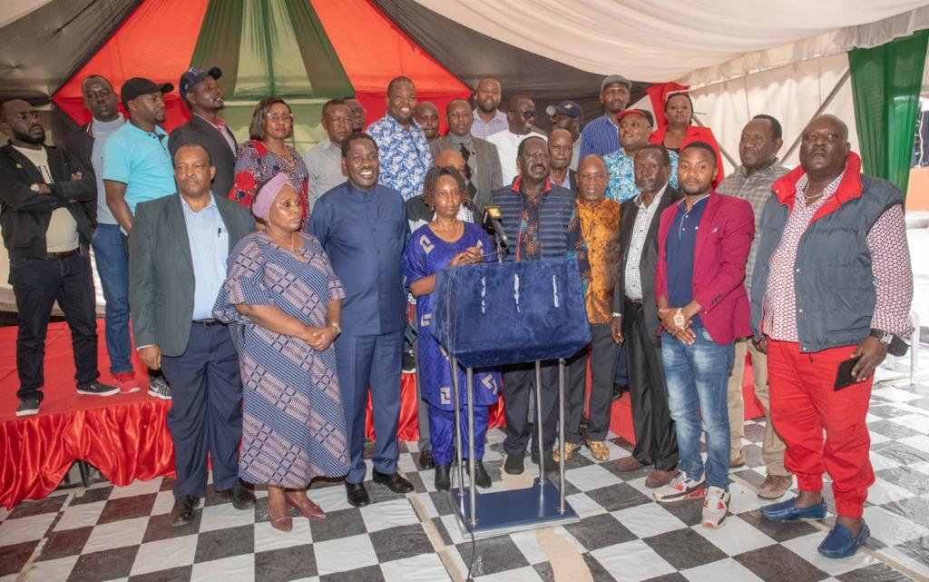 RailaOdinga's tweet photo. Mt Kenya East it has been today. Bonding conversations, strengthening grassroots, building our One Kenya. 

Martha and I also took the opportunity to thank Ameru for their support and the votes they gave us. 

#Imewezekana https://t.co/875AluVtTY