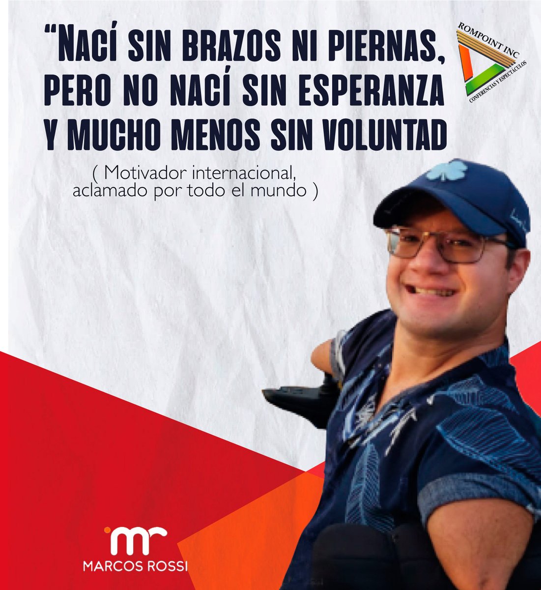 rompointdreams's tweet photo. Pese a sus impedimentos físicos, @MarcosRossi  nos demuestra que con esperanza y voluntad, se puede lograr cualquier cosa. https://t.co/5mBjPJqxCT