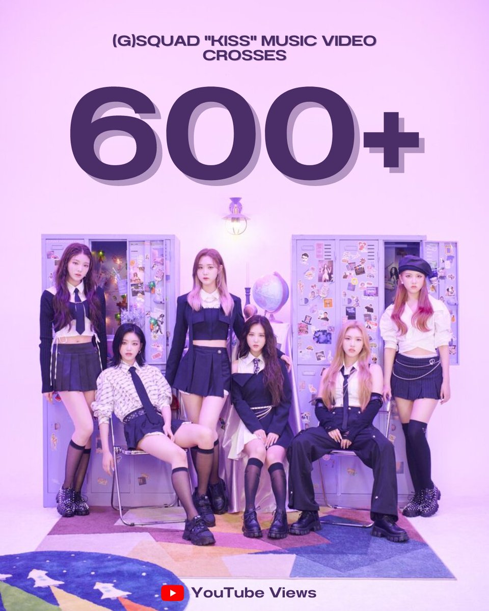 re_lift's tweet photo. [📢 ANNOUNCEMENT]

(G)SQUAD "KISS" MUSIC VIDEO CROSSES 600+ VIEWS ON YOUTUBE.

#GSQUAD #KISS #600VIEWS
#fictional https://t.co/9BBxfJECie