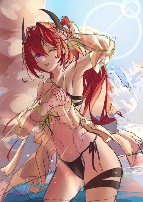 水遊びスルト描くよ 