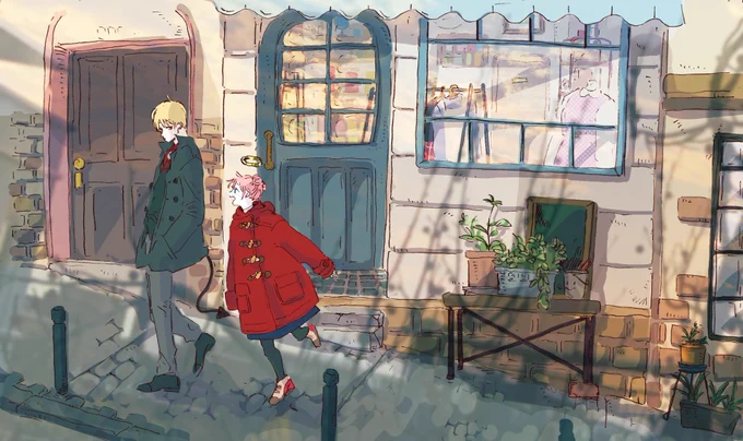 天使悪魔パロ沖神ちゃんのイラスト本に載っけたやつの一部再録 