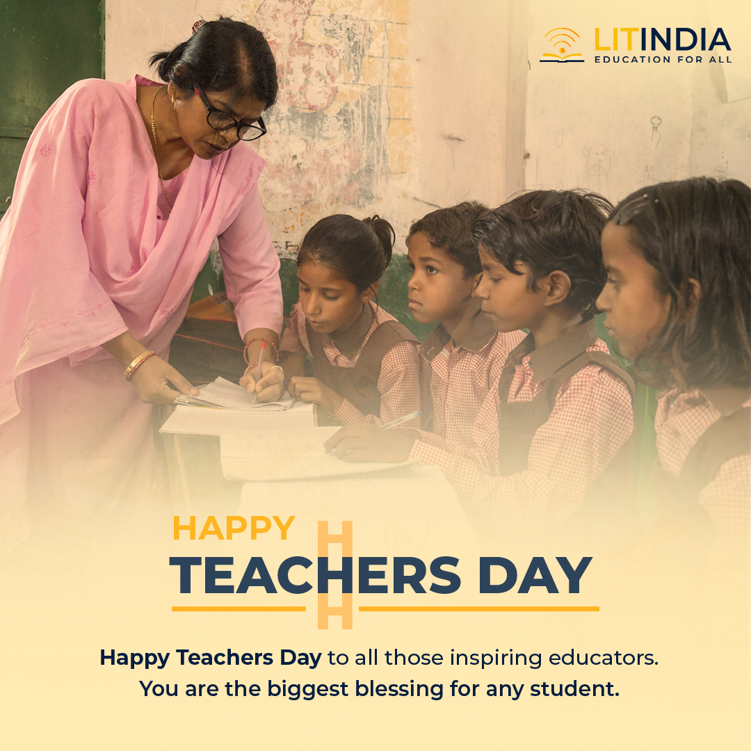 ProjectLitindia's tweet photo. A teacher's wisdom, righteousness, patience, dedication inspires students to be better persons. A big thank you to all the teachers for helping the students find meaning to life. 

#Happyteachersday #teachersday #ProjectLitIndia https://t.co/yXHqYFrFWL