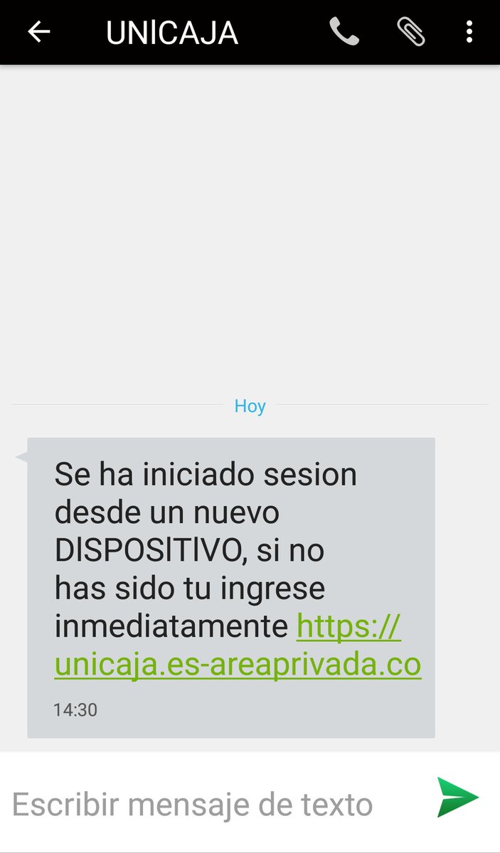 Ojo a este SMS, Es una estafa!!