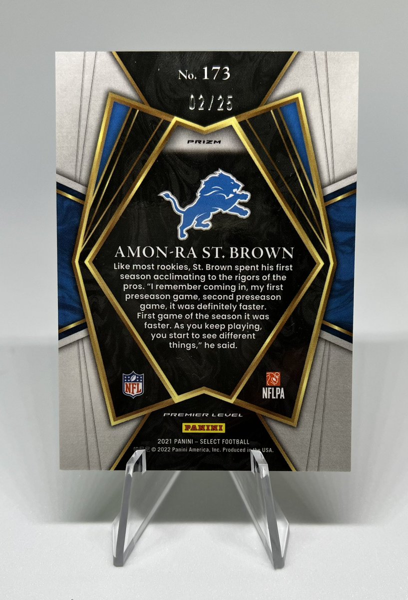 FluffheadCards's tweet photo. @CardsJakes Amon-Ra St. Brown Select Premier Level Tie Dye /25 $150 shipped https://t.co/XK86MJkVGb