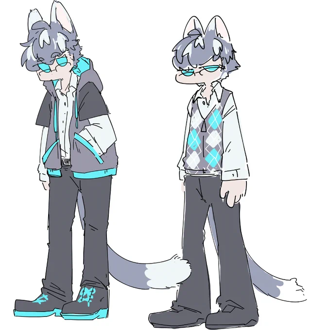 アナログで描いて描き馴染んだのをデジタルで描いてみて色を置く。蛍光色はいいぞ 