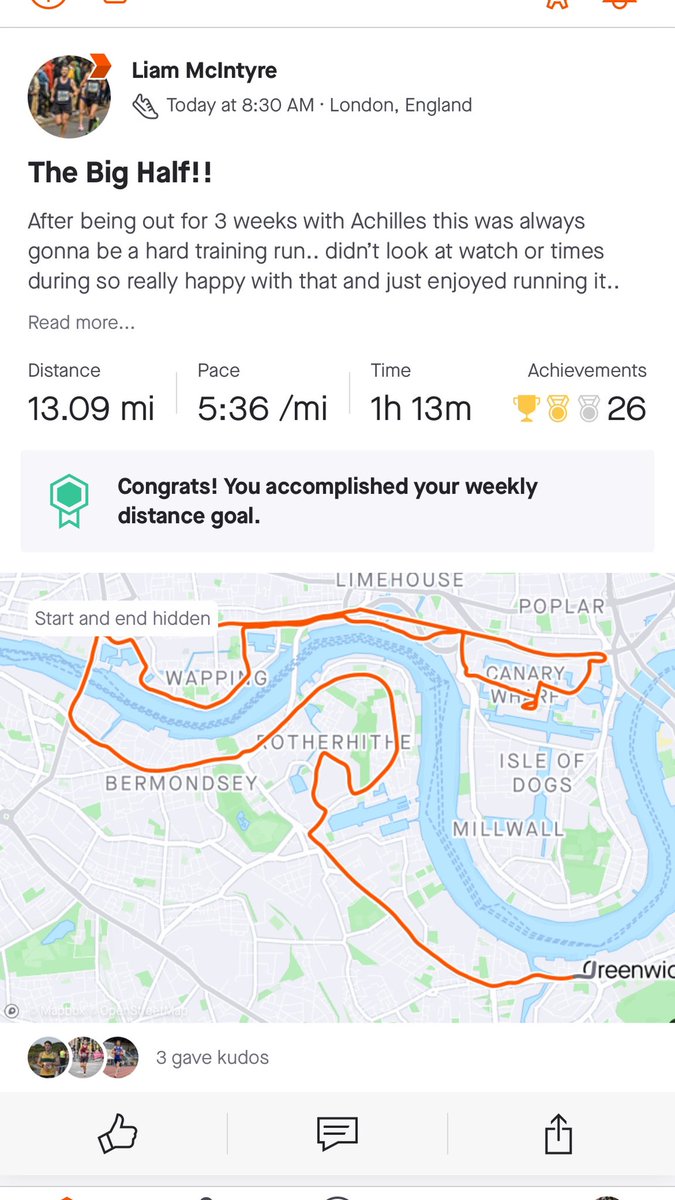 Really enjoyed that today.. great to be back racing after injury. Can look forward to London Marathon now. <a href="/RunComPod/">Running Commentary</a>.  <a href="/OfficialBigHalf/">The Big Half</a> is such a great event.