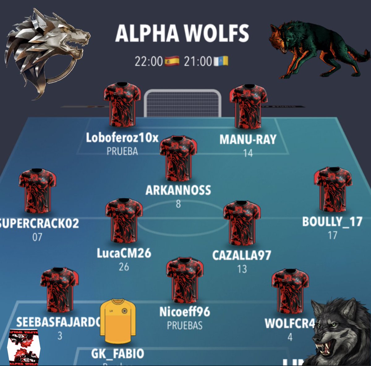 ALPHA___WOLFS's tweet photo. Noche de Lobos, hoy salimos de caza y estos serán los Lobos que nos acompañen 

#BeWolfmyFriend 
Nos acompañas??? https://t.co/E4EIDFj7z4