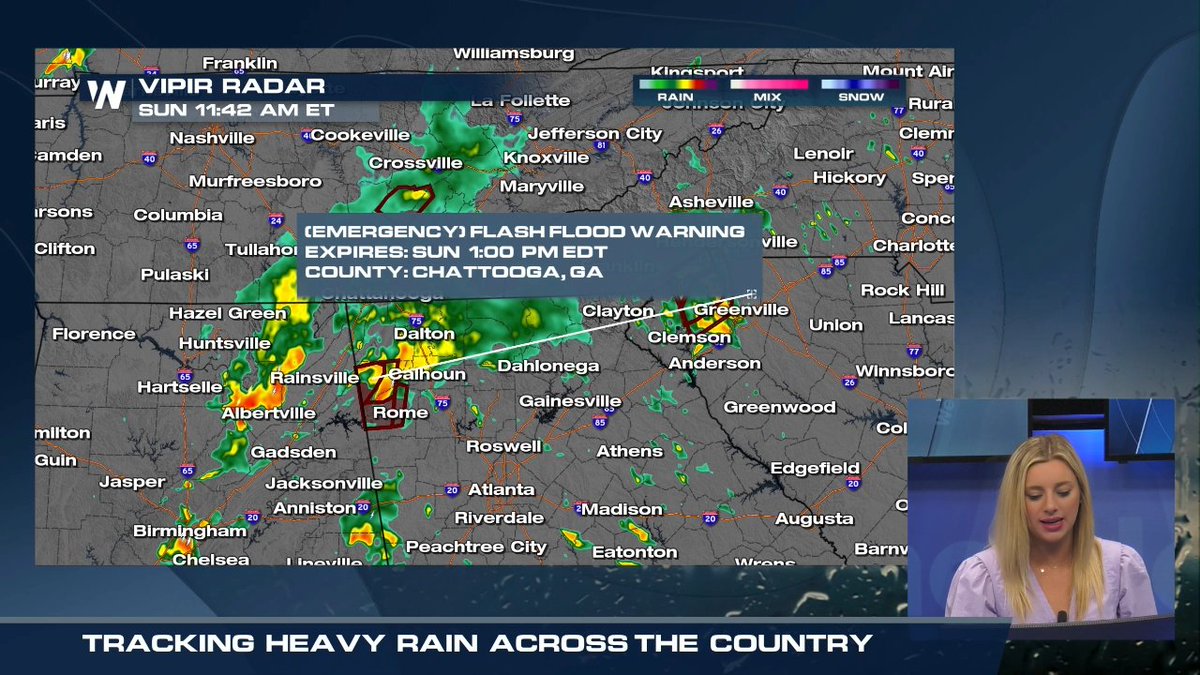 A FLASH FLOOD EMERGENCY has been issued for Chattooga County, GA until 1pm ET as torrential rain has been drenching the county. Radar estimates more than 6-10" inches of rain has already fallen. 

This is a particularly dangerous situation that is ongoing.  

#GAwx