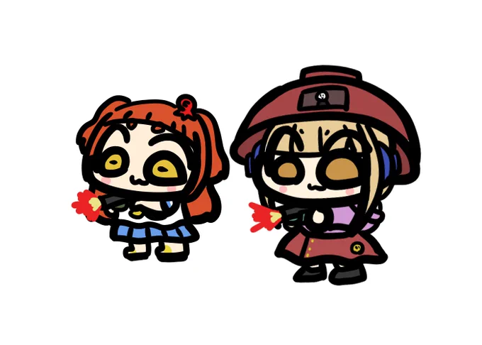 スプラトゥーンをやる御御御付もずくさんと蛸田イダさんのイラストです#描かせろもずく #タコタコリング 