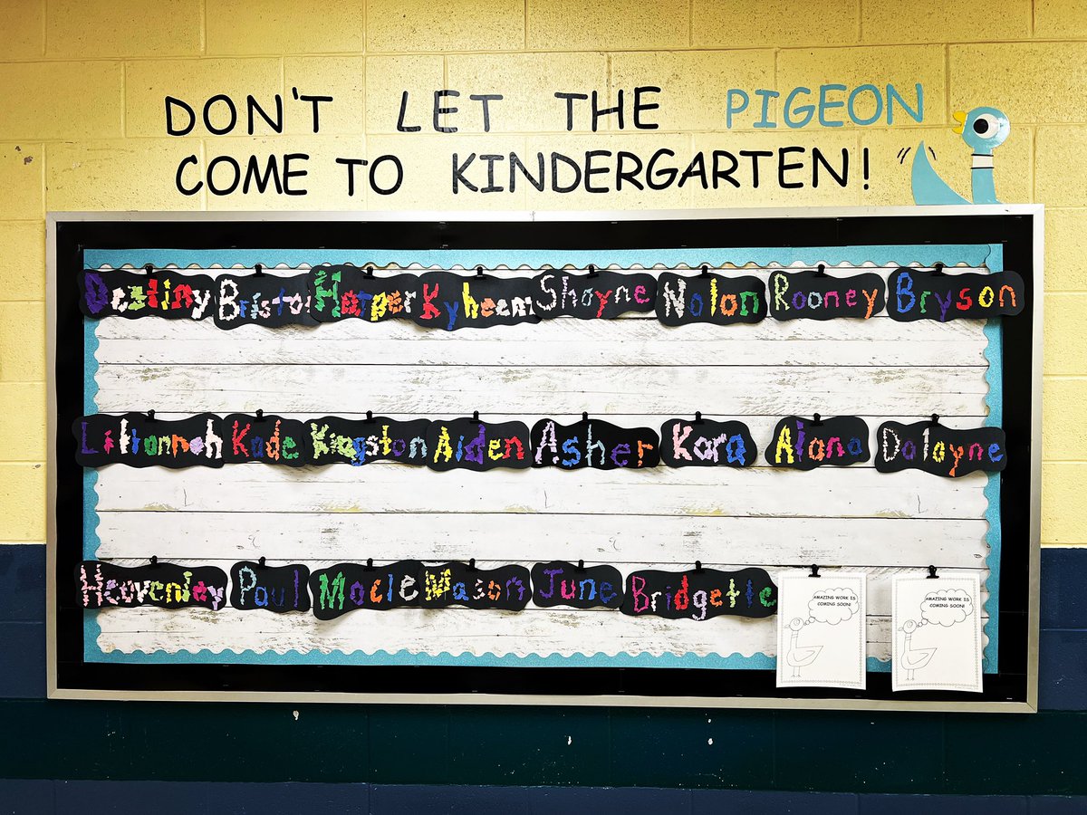 Amazing_Kinders's tweet photo. This is one of my favorite kinder name activities every year! Each tiny human was specifically chosen to be in my classroom. I can’t wait to learn more about them and watch them grow throughout the school year! ❤️ https://t.co/w0oIcLUaVe